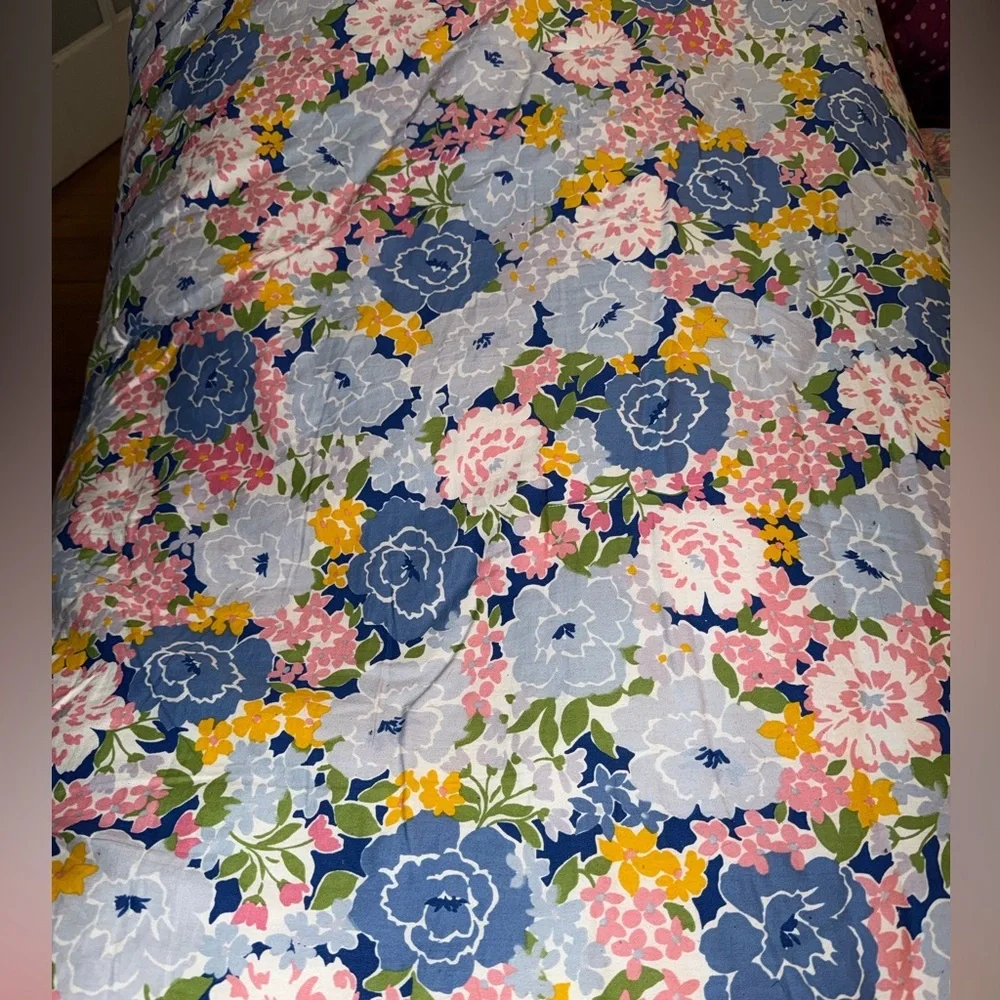 Kate Spade Full/Queen Comforter New   York Sunset Blooms - Blue/Pink Floral
